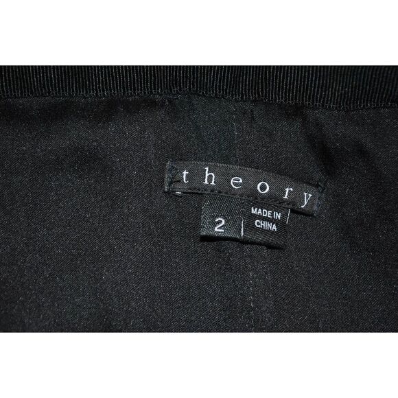 Theory Black Fringe Silk Mini Skirt - 2 - Picture 4 of 4